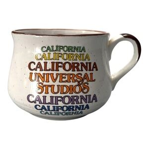 Vintage ceramic Universal Studios California rainbow retro coffee mug